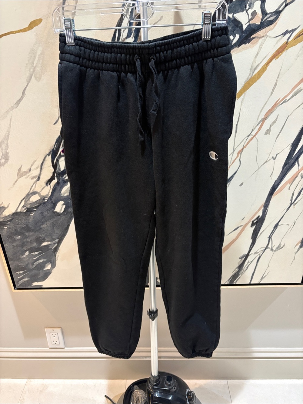 Champion Black Elastic Waist Jogger Sweatpants
